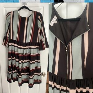 Ivy City Co Serena Striped Dress Size M